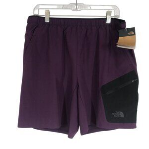 THE NORTH FACE - MEN'S MEDIUM - PLUM DRAWSTRING WAIST LIGHTSTRIDE SHORTS